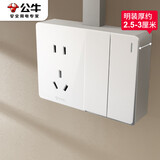 公牛（BULL）明装大板开关插座 G59系列 二开单控五孔插座  G59E423