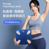 香山体重秤电子秤人体 家用精准称重体重计高精度人体秤健康减肥秤 大秤面 LED全包底壳体脂秤-F2R-【充电】