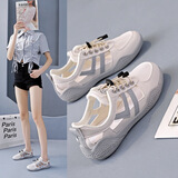 回力瑞【厂牌】女鞋包头凉鞋女镂空洞洞鞋透气小白板鞋女外穿女 米灰 40