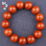 知翠轩橄榄核雕铁核正圆光珠素核精品手串纯手工打磨男高端文玩把件简约 16*16mm精品13颗