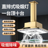 V-POWER麻将机外排吸烟灯空气净化器升降吊灯棋牌室直排商用净化灯 机械按钮款_亚香槟色(暗装) 自行安装