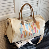 范爷家短途旅行包衣物收纳袋女大容量帆布轻便行李包手提外出出差旅游包