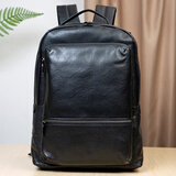 麦为商务通勤男士真皮双肩包时尚头层植鞣牛皮背包旅行包出差电脑包潮 黑色