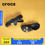 crocs卡骆驰洞洞鞋贝雅男鞋女鞋轻便耐磨一脚蹬拖鞋休闲鞋|10126 黑色-001 40 (250mm)
