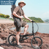 大行（DAHON）折叠自行车20英寸8速铝合金D8碟刹版KBA083暴龙款  黑色