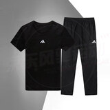 阿迪达斯 （adidas）男装运动服套装25春上新款跑步休闲卫衣套头衫宽松长裤两件套 JY8562+JY8568 L/180