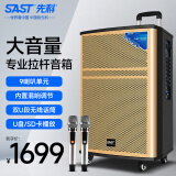 先科户外移动音响大功率广场舞专用拉杆音箱大音量高音质k歌演出直播专业设备WD-15