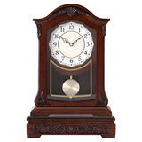 枫叶（MapleLeaf） 新中式客厅简约实木座钟家用复古艺术钟表简约创意欧式时钟摆件 8036阿拉伯+报时丽声+底座