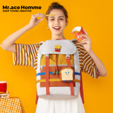 Mr.ace Homme双肩包女高中学生书包男大容量简约旅行背包 MR20C2044B吃货系列
