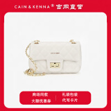 CAIN&KENNA女包斜挎包单肩包腋下包女士挎包菱格链条包高级感大容量小香风 米色/小号 实用走心礼物小香风欧美风菱格包