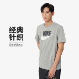 耐克(NIKE)男短袖T恤 纯棉 运动休闲 经典简约AR5005-063调暗灰L