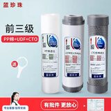 蓝珍珠通用型沁园云之星净水器滤芯套装10英寸通用五级全套过滤芯PP棉汇通RO膜前三级后置活性炭T33 云之星10寸前三级套装