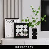 赟娅入户玄关餐边电视柜装饰品摆件画软装高级感小众轻奢高档客厅鞋柜 现代高级感玄关摆件3件套