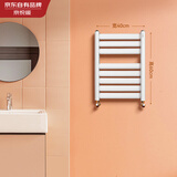 京悦暖卫浴小背篓钢制平板暖气片卫生间毛巾架暖气散热置物架600mm高