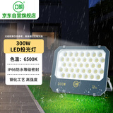 亚明 LED投光灯射灯户外工地厂房车间招牌照明灯 IP66防水等级300W-6500K白光