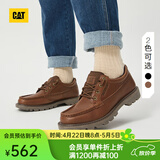 CAT卡特休闲皮鞋工装鞋男鞋新复古回潮新品牛皮轻便单鞋P726069 棕色 41