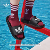adidas ADILETTE休闲居家沙滩拖鞋男女阿迪达斯官方三叶草 一号黑/白 43