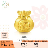 周生生黄金转运珠福袋足金情侣手串不含红绳手链89197C定价