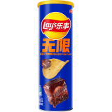 乐事（Lay's） 无限薯片零食休闲食品104g罐装膨化食品一口吃N片大挑战 吮指红烧肉味