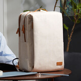 山业国际AGS减负双肩包女电脑包通勤 轻便大容量旅行背包学生书包白色