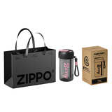 ZIPPO塑料杯吸管杯高颜值夏季学生水杯女便携水壶简约喝水杯子茶杯礼物 【黑色礼袋】酷黑莓莓