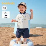 巴拉巴拉宝宝短袖套装夏装男童Polo衫两件套2025时尚洋气潮酷209225119102