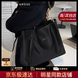 CinvaiKrose官网包包女包2025新款托特包单肩大容量女士手提包生日母亲节礼物 CK女包-子夜炫黑【送女友老婆】