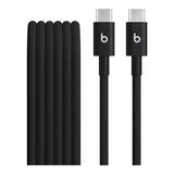 beats 耳机 手机充电线  编织连接线 Apple/苹果USB-C/type-c 数据线适用iPhone15 16 17手机/原装线 USB-C 转 USB-C 闪电黑（1.5米）