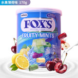 Fox's霍士foxs水晶糖 水果薄荷味170g 桶装 印尼进口 硬糖零食新年糖果