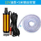 禹迈电动抽油泵12V24伏220V柴油汽油通用油抽子抽水泵小型抽油神器 【升级款】12V泵+5米钢丝管