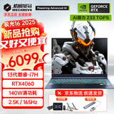 机械革命（MECHREVO）极光X 2025旗舰5060游戏本Pro版14代酷睿i7HX学生电竞设计笔记本电脑 13代酷睿i7/4060/16G-512G