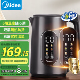 美的（Midea）电热水壶烧水壶316L不锈钢热水壶 1.7升恒温电水壶彩屏触控保温水壶自动断电SHE1750