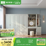 林氏家居衣柜卧室出租房用现代简约柜子储物柜衣橱家居家具JO12D国家补贴 【2米】衣柜+边柜*2+妆镜+妆凳
