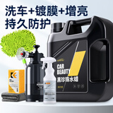 KiaPu黑车洗车液洗车水蜡洗车泡沫清洗剂套装汽车清洁剂强力去污镀膜蜡 黑车洗车液 2L 1桶 精洗套装