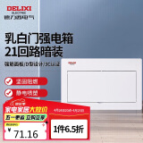 德力西电气强电箱配电箱空开箱家用布线箱暗装乳白门CDEN1 21回路