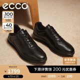 爱步（ECCO）正装鞋 增高牛皮休闲皮鞋男 雅仕男鞋系列207124 黑色40