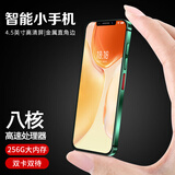 天语i13迷你智能手机大内存小屏幕幻彩玻璃全面屏全网通双卡超薄超小备用学生老年人青少年长续航便宜 碧玉清 8核+256GB
