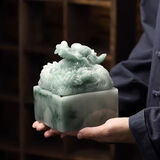 赟娅烟灰缸带盖家用客厅茶几茶室办公室防飞灰摆件万圣节礼物送长辈 龙印烟灰缸（礼盒装）