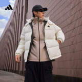adidas 600蓬拒水防泼防风保暖鸭绒羽绒服面包服阿迪达斯轻运动 汉玉白 XS