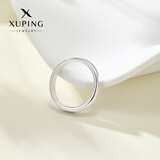 XUPING旭平首饰小众经典大气简约情侣戒指素圈ins风礼物 素圈戒指【7码-面宽约3mm】