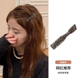 前额侧边刘海高级感珍珠发夹女2025新款成人碎发边夹鸭嘴夹头饰 闪亮蝴蝶结水钻发夹【6cm】