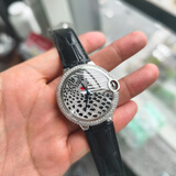 卡地亚（Cartier）【二手99新】卡地亚（Cartier ）蓝气球系列男表女士名表自动机械石英表外圈后镶钻奢侈品腕表 【42表径】皮带W69016Z4改装猎豹系列款