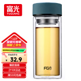 富光 男女士双层玻璃杯 高硼硅泡茶杯 茶水分离水杯带茶隔杯子500ml
