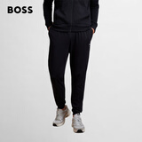 BOSS博斯男士棉质混纺休闲薄款运动卫裤 001-黑色 L