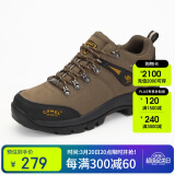 骆驼（CAMEL）户外登山鞋男 耐磨徒步鞋牛皮户外鞋 A63202a6015 棕色 38