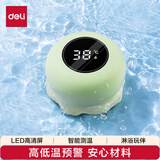 得力（deli）水温计婴儿洗澡温度计老人儿童礼物生日礼品宝宝室内测水温新生儿浴盆绿色小水母LE510