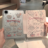 崇尚美适用苹果ipad11保护套2025新款ipada16芯片平板壳ipad11代保护壳带笔槽ipad air6防摔Air7亚克力 【饺子KT猫Y】3+Y型折叠支撑 iPad11代 2025款(11英