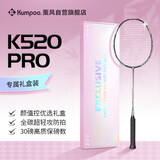薰风（KUMPOO）羽毛球拍全碳素超轻初学者K520升级款熏风K520pro雅黑 礼盒装粉