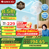 格力（GREE）【格力造-品质推荐】大风量落地扇家用电风扇摇头轻音柔风电扇科技风节能宿舍风扇 FD-40X77Bh5