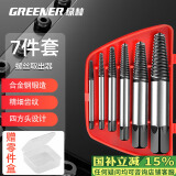 绿林（GREENER）断丝取出器6件套螺丝断头滑丝万能神器水龙头滑牙退丝锥水管拆除